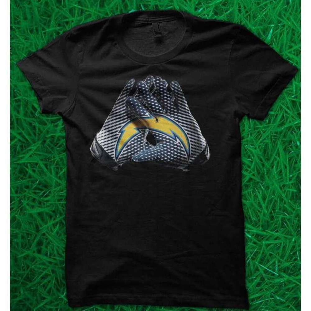Los Angeles Chargers NFL Gloves Football Fan Graphic Unisex T-Shirt